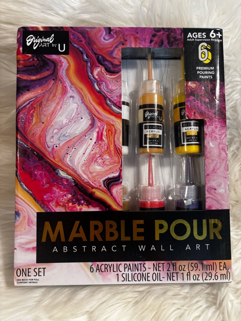 Original Art by U Marble Pour Acrylic Paint Kit